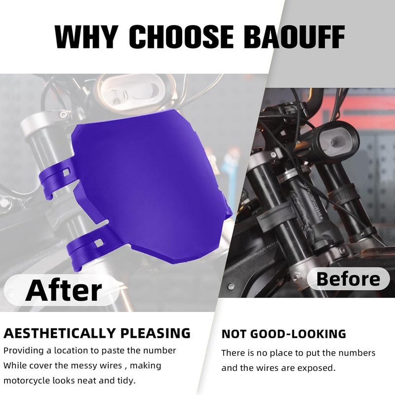 BAOUFF Front Number Plate for Ebike,8.78″*6.69″ Plate Replacement for Ridstar Q20/Tutti Soleil 01/Surron Light Bee/Talaria Sting MX3 MX4 MX5/E Ride Pro/Super 73/X160/X260-Purple - Image 5
